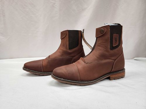 READY TO SHIP: Tredstep Original Spirit II Front Zip Short Country Boot - 44 - Light Mahogany