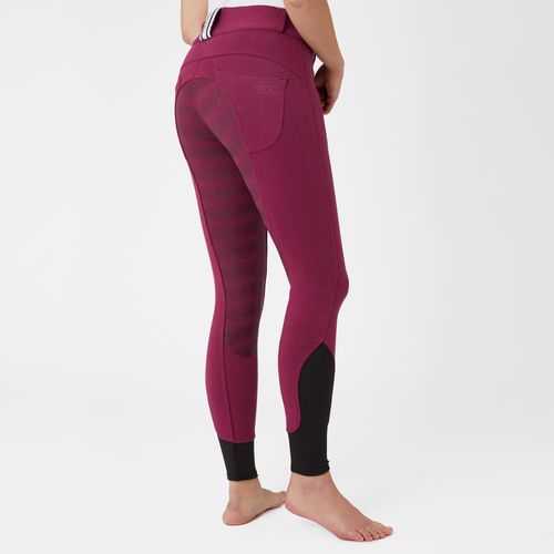 READY TO SHIP: Horze Women's Full Seat Breeches w/Elastic Leg - EU 34/US 22 - Potion Purple