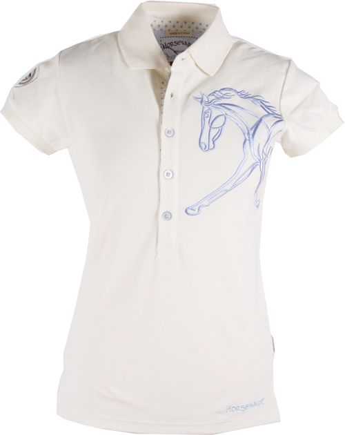 READY TO SHIP: Horseware Women's Flamboro Polo - X Small - Cream/Lavender