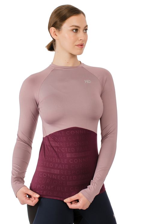 READY TO SHIP: Horseware Women's Jade Crewneck Tech Baselayer - X Large - Elderberry/Purple