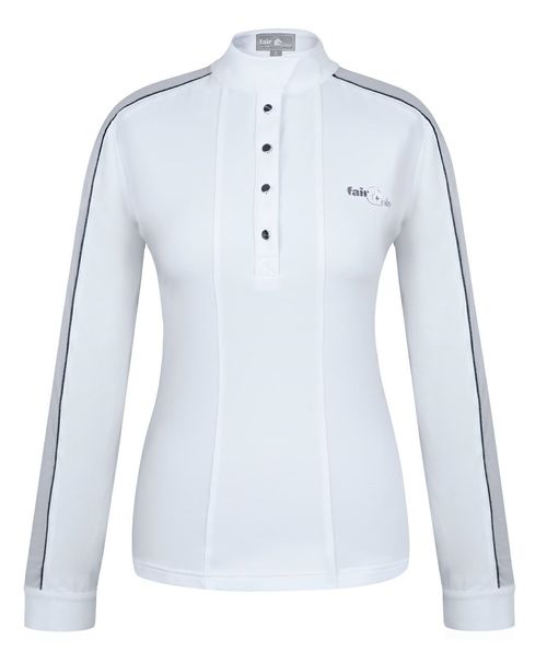 READY TO SHIP: Fair Play Women's Claire Long Sleeve Competition Shirt - EU 34/US 4 - White