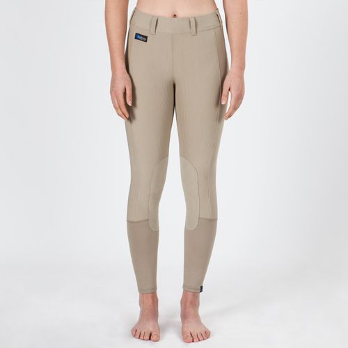 READY TO SHIP: Irideon Women's Cadence Knee Patch Tights - Large Long - Classic Tan