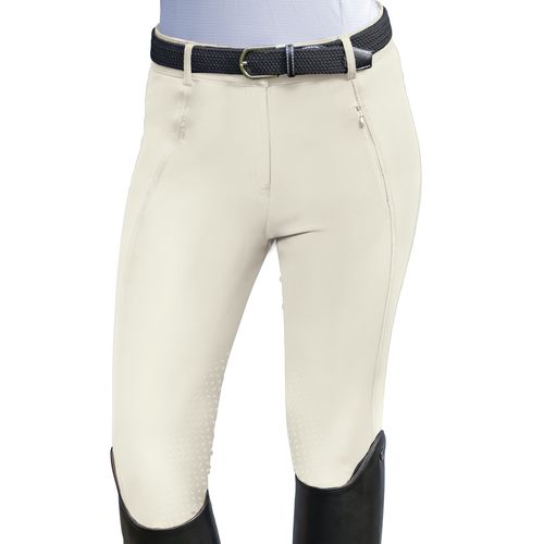 READY TO SHIP: Ovation Women's Altitude Kool-X Knee Patch Breeches - 32 - Neutral Beige