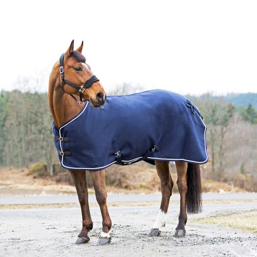 READY TO SHIP: Horze Vail Wool Blanket - EU 125/US 66 - Peacoat Dark Blue