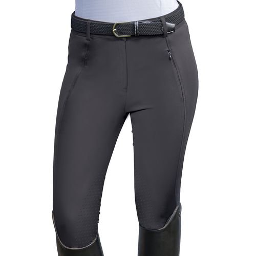 READY TO SHIP: Ovation Women's Altitude Kool-X Knee Patch Breeches - 24 - Pewter