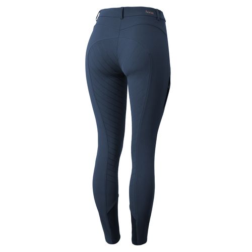 READY TO SHIP: Horze Women's Anna Summer Full Seat Breeches w/Phone Pocket - EU 34/US 22 - Obscure Night Dark Blue