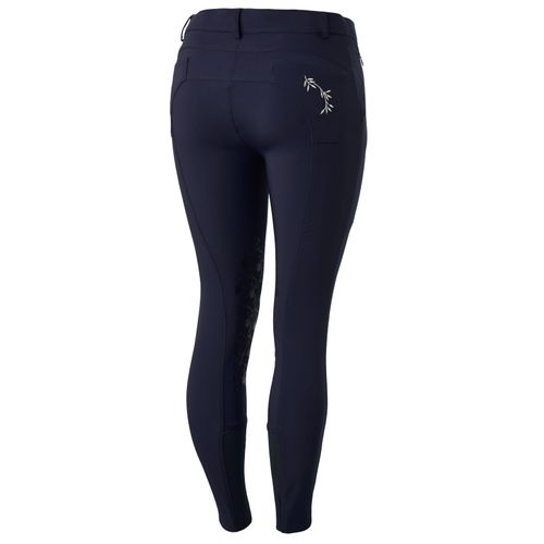 READY TO SHIP: Horze Women's Kaitlin Knee Patch Breeches - EU 42/US 30 - Peacoat Dark Blue