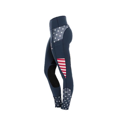 READY TO SHIP: Horseware Women's USA Riding Tights - X Small - Navy