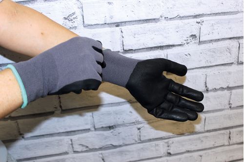READY TO SHIP: Horseware Coated Smooth Grip Work Gloves 2 Pack - 7 - Grey/Black