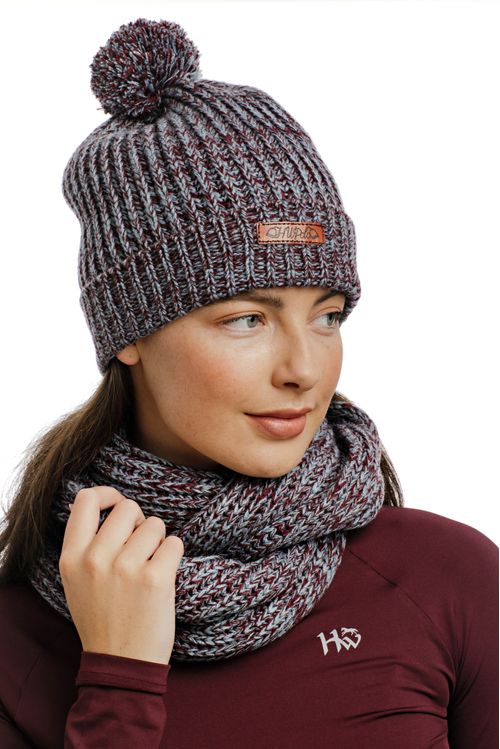 READY TO SHIP: Horseware Knitted Hat and Snood - One Size - Port/Aviation Blue