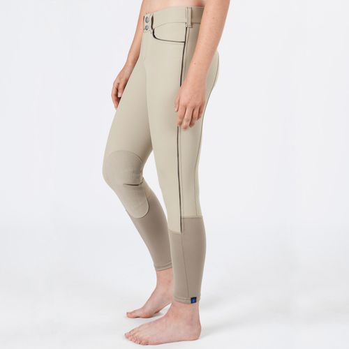 READY TO SHIP: Irideon Women's Hampshire Knee Patch Breeches - 24 - Classic Tan/Black