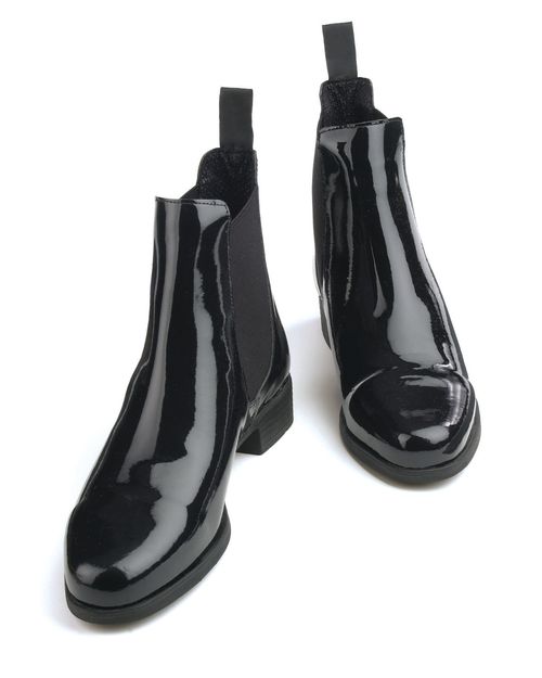 OVERSTOCK: Ovation Women's Finalist Elastic Side Patent Jod Boots - 11 - Black