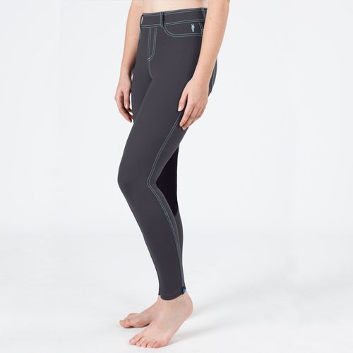 READY TO SHIP: Irideon Women's Cordova Knee Patch Tights - Medium - Graphite/Mint