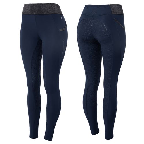 READY TO SHIP: Horze Women's Tights w/Black Glitter - EU 36/US 24 - Dark Blue