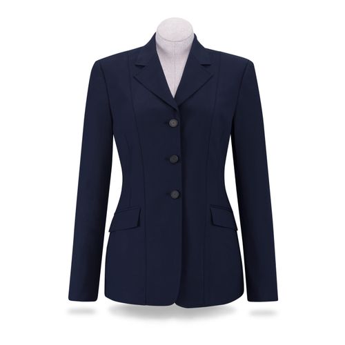 BARGAIN BARN: RJ Classics Women's Skylar 37.5 Grey Label Show Coat - 10 Long - Navy