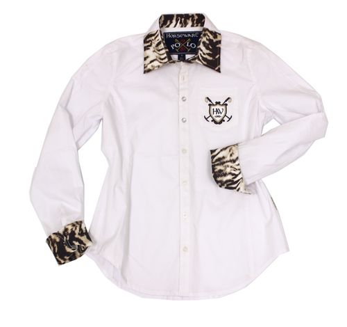 READY TO SHIP: Horseware Women's Aurore Top - XX Small - White/Zebra Print