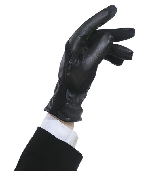 OPENBOX: Ovation Kids' Pro Flex Leather Glove - 4-4.5 - Black