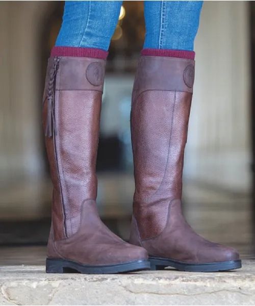 OPENBOX: Shires Moretta Women's Pamina Country Boots - 8 X Wide - Brown