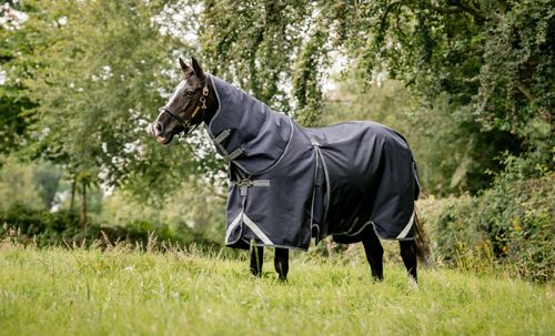 Rambo Optimo Turnout Plus - Navy/Thunderstorm Grey/Silver