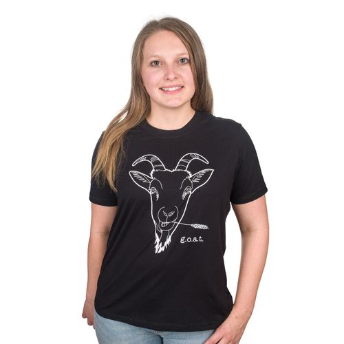 Centaur Ranch Women's Short Sleeve Farm Tee - Black G.O.A.T
