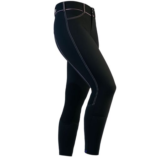 Irideon Women's Zanzibar Knee Patch Breeches - Black/Blush