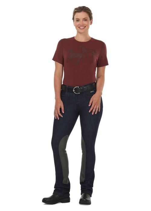 Kerrits Women's Stretch Denim Extended Knee Patch Bootcuts - Denim