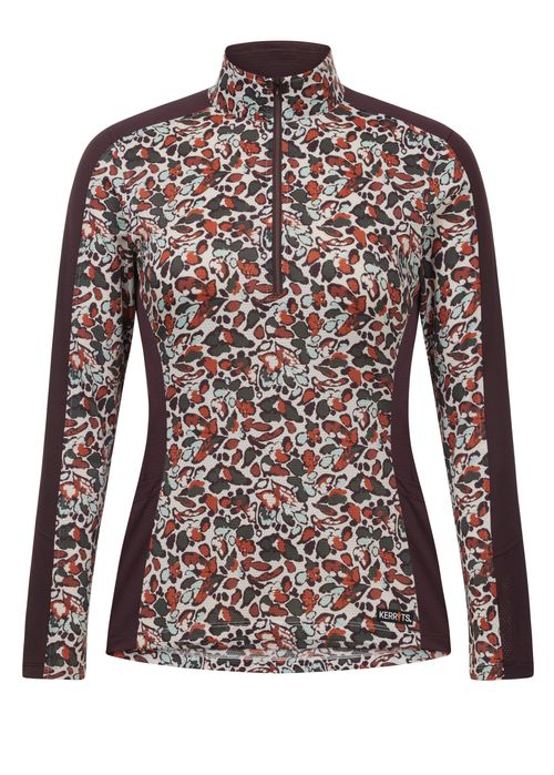 Kerrits Women's Breeze Ice Fil Long Sleeve Shirt - Terracotta Springtime