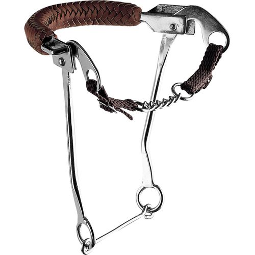 Herm Sprenger Braided Leather Covered Hackamore w/Stainless Steel Cheeks