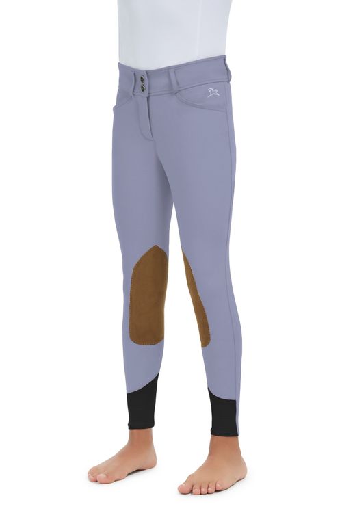 RJ Classics Kids' Avery Grey Label Knee Patch Breeches - Blue Granite