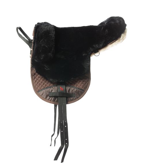 Horze Sheepskin Bareback Saddle - Black