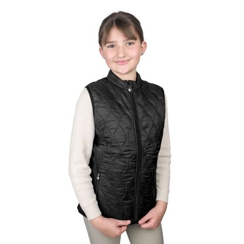 OPENBOX: Ovation Kids' Quilt Hybrid Puffer Vest - Medium - Black Black