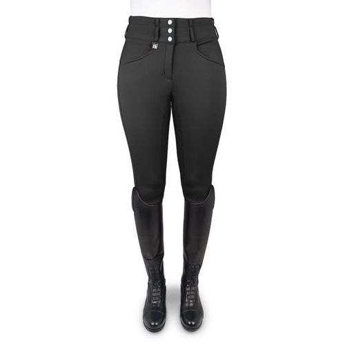 OPENBOX: Romfh Women's Evelyn 3 Button Full Grip Breeches - 32 Regular - Black