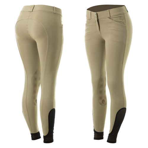 OPENBOX: Equinavia Women's Astrid Silicone Knee Patch Breeches - 28 - Tan/Tan