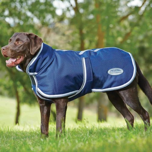 OPENBOX: Weatherbeeta Comfitec Parka 1200D Deluxe Dog Coat - 30 - Navy/Grey/White