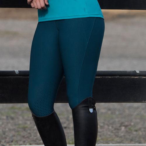 READY TO SHIP: Irideon Women's Issential Capriole Knee Patch Tights - Medium - Baltic Blue