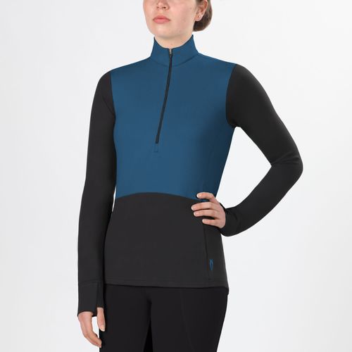 READY TO SHIP: Irideon Women's Himalayer Half Zip - Small - Black/Twilight