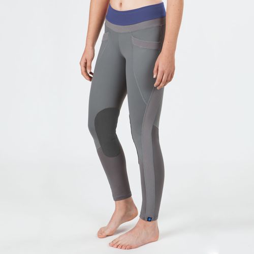 READY TO SHIP: Irideon Women's Synergy Knee Patch Tights - Medium - Dove Grey/Deep Lavender