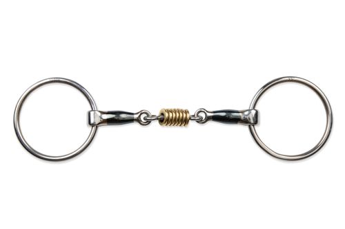 Shires Blue Sweet Iron w/Brass Roller Loose Ring