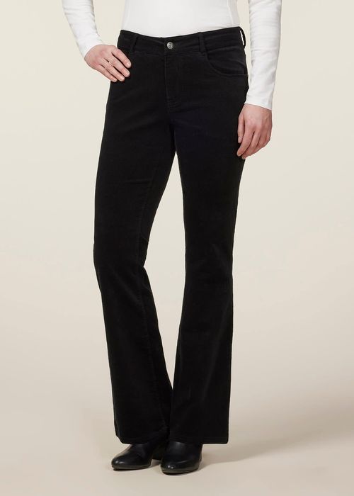 OVERSTOCK: EQL Women's Soft Stretch Corduroy Bootcut Pants - 6 - Black