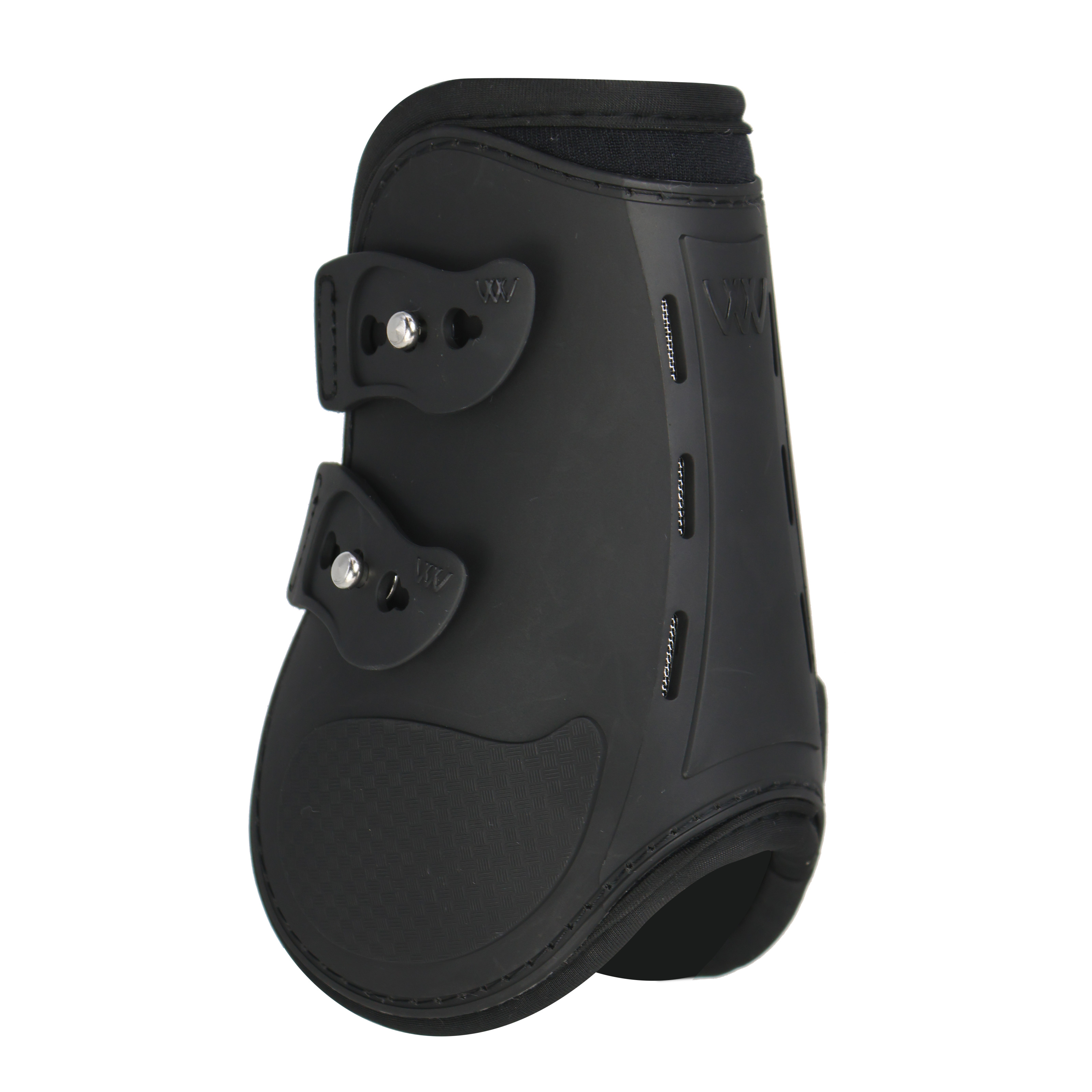 Woof Wear Vision Fetlock Boot - Black/Brushed Steel - Woof Wear-11-2169 ...