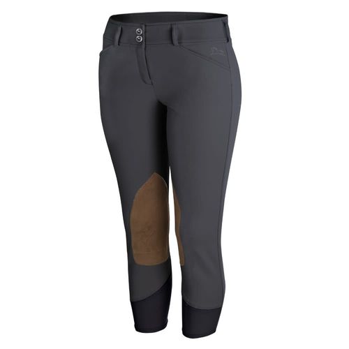 RJ Classics Women's Gracie Plus Knee Patch Breeches - Charcoal