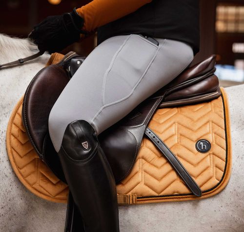 Horze Delemont Dressage Saddle Pad - Golden Brown