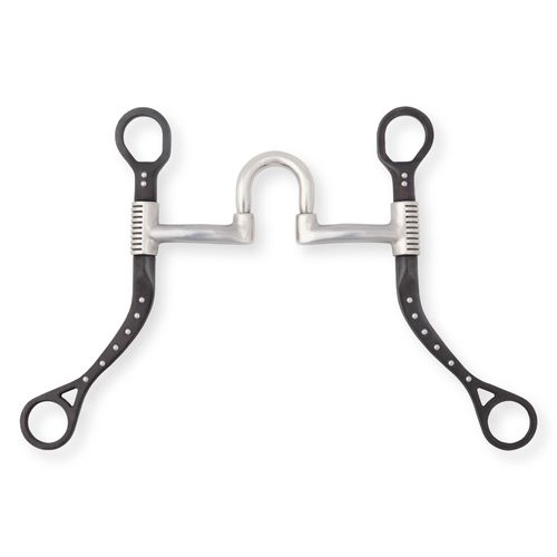 Myler Black Steel 6 3/4" Flat Shank Correctional High Port MB 27HP