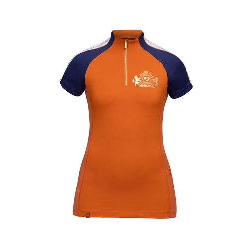 Shires Aubrion Women's Team Short Sleeve Sun Shirt - Rust