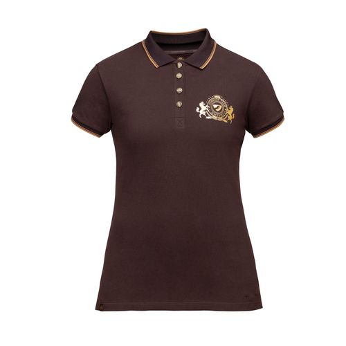 Shires Aubrion Women's Team Short Sleeve Polo - Umber