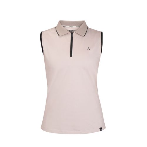 Shires Aubrion Women's React Sleeveless Tech Polo - Sand