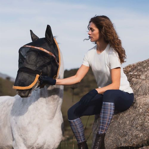 Horze Wire-Framed Fly Mask - Indian Tan