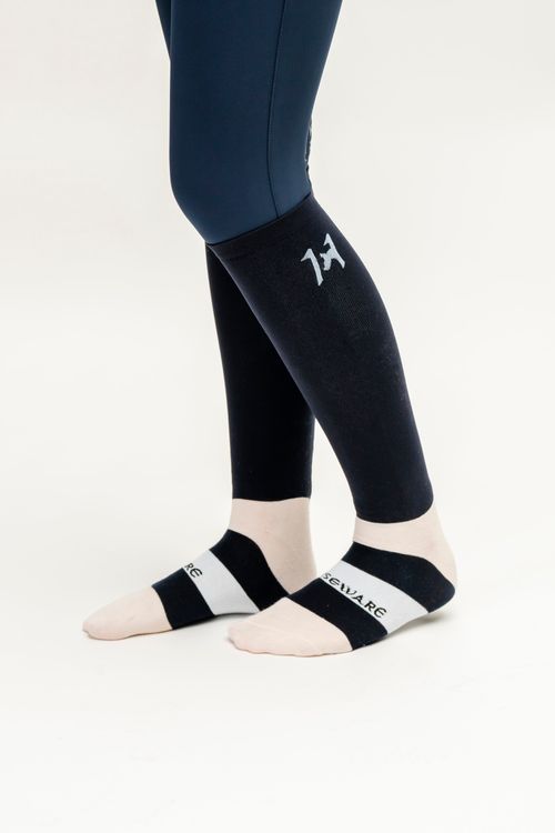 Horseware Newmarket Athletix Socks - Navy Stripe
