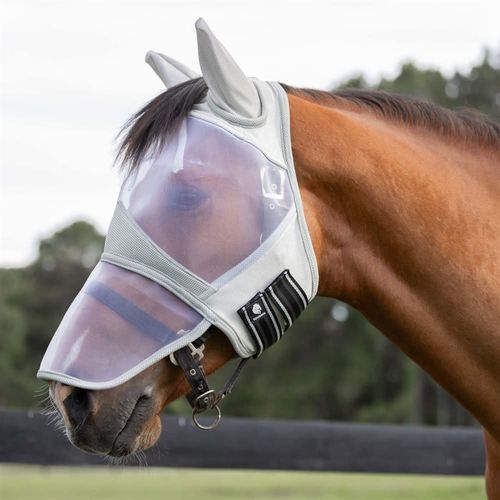 Equinavia Algard Soft Mesh Long Nose Fly Mask - Silver