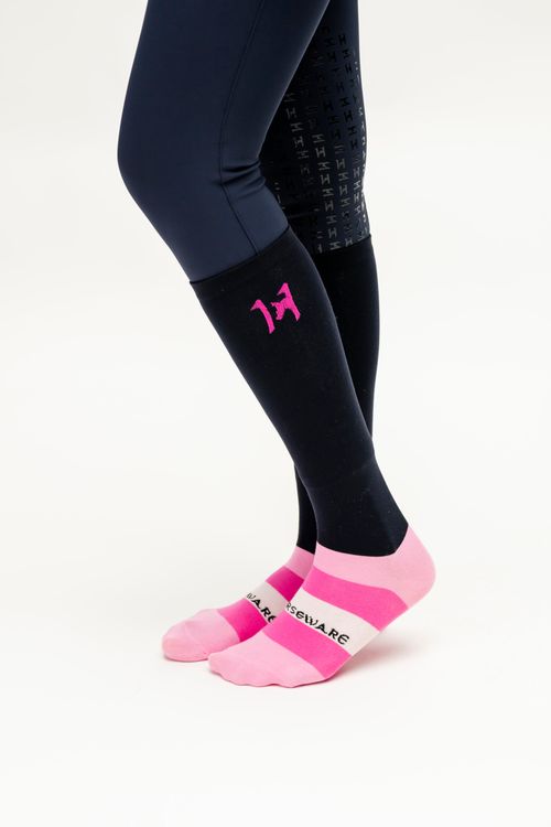 Horseware Newmarket Athletix Socks - Pink Stripe